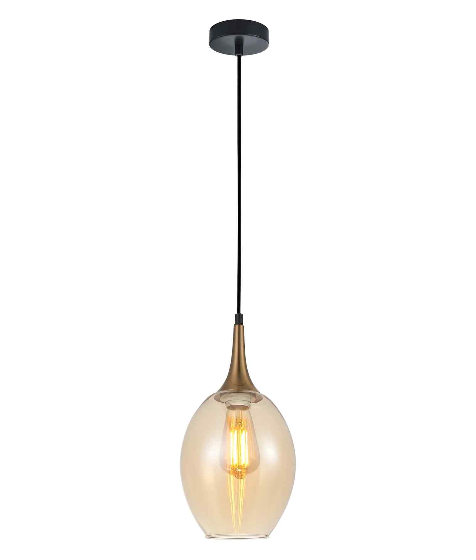 CLA BROTE: Retro Interior Bronze Wine Glass Shape Pendant Lights