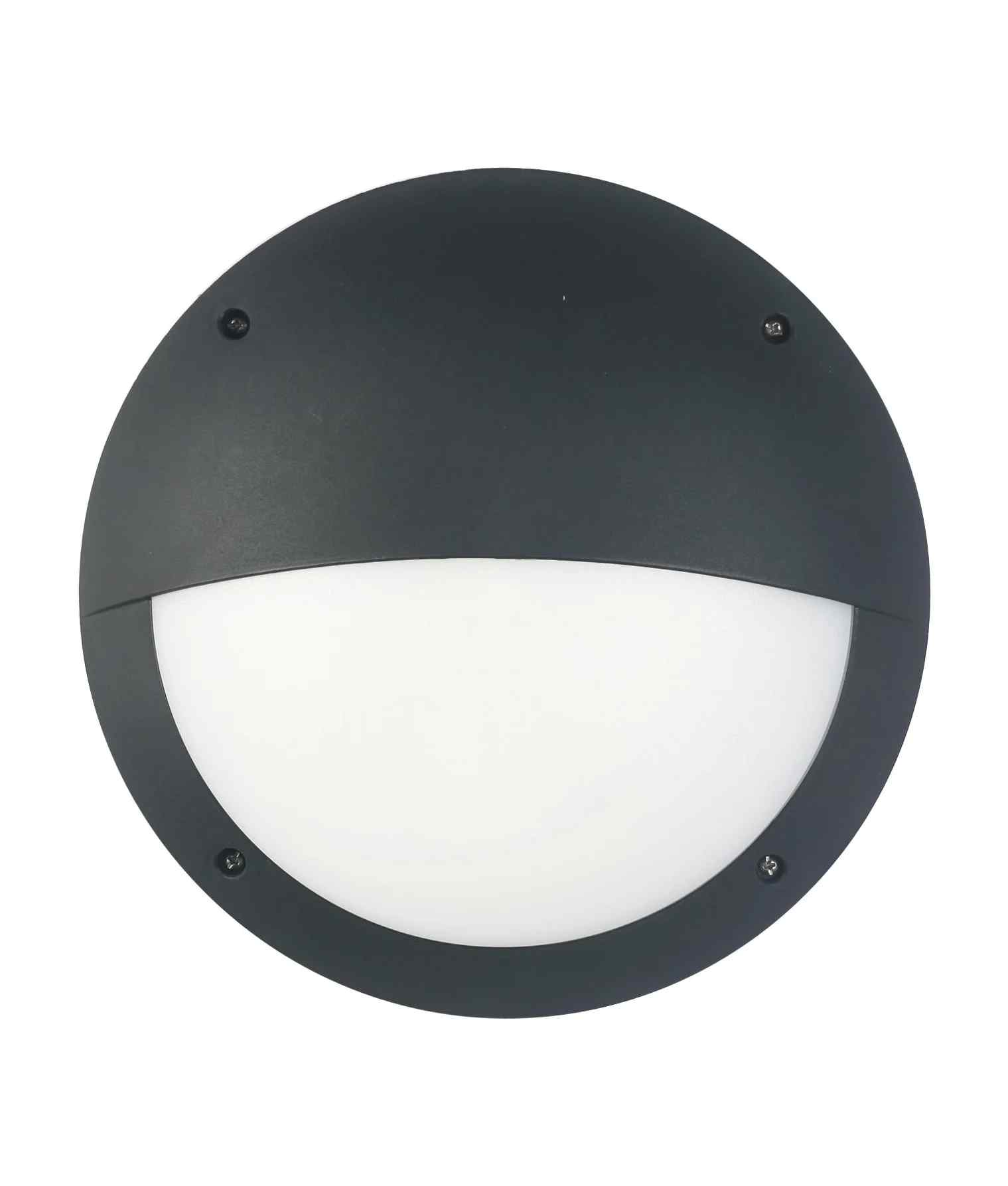 CLA BULK: Exterior LED Eyelid Black Bulkhead Light IP66 IK10