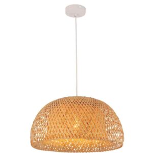 CLA CANASTA: Bohemian Interior Natural Bamboo Finish Pendant Light
