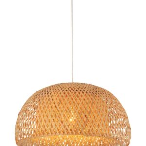 CLA CANASTA: Bohemian Interior Large Natural Bamboo Finish Pendant Light