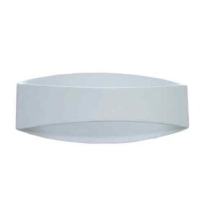 CLA CANNES: City Series LED Interior Matte White Curved Up/Down Wall Light