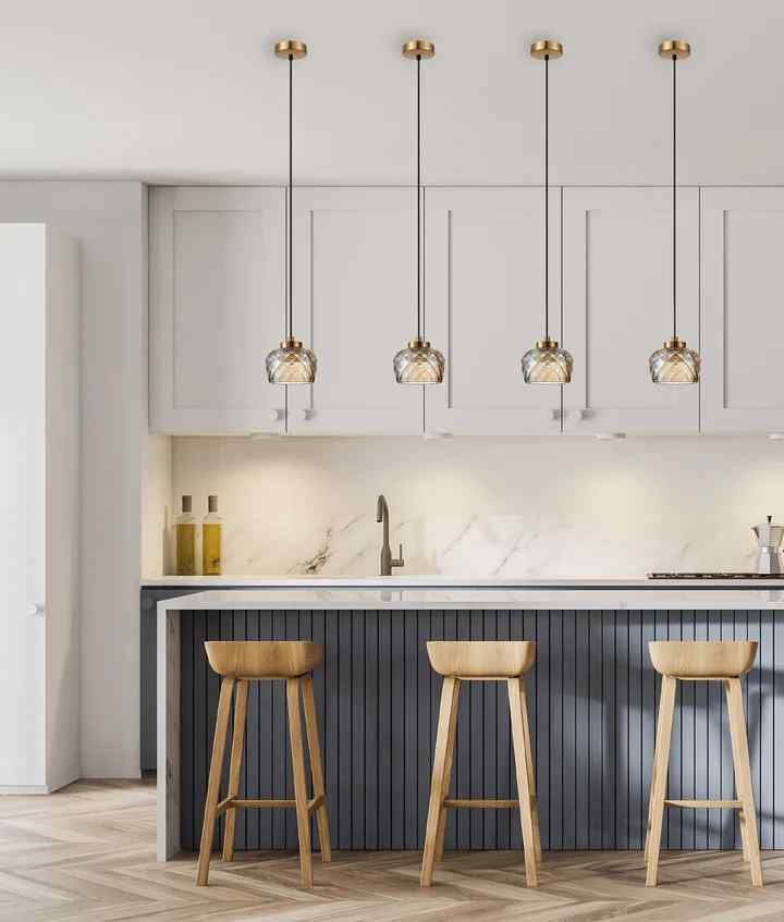 CLA CARAMELLE: Interior LED Tri-CCT Glass with Segments Ellipse Pendant Lights