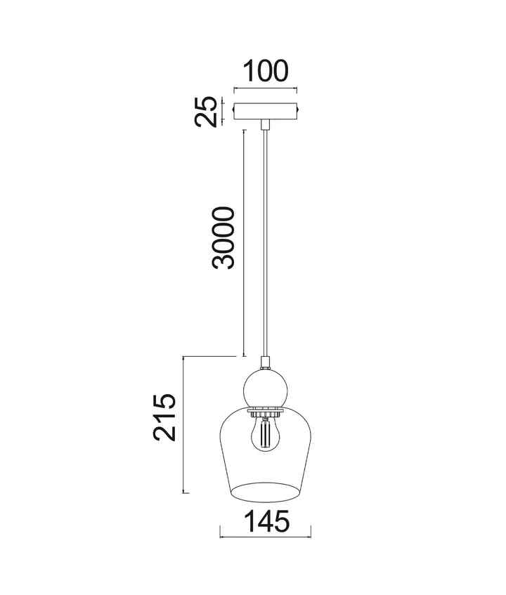 CLA CHAMPAN: Interior Bronze Amber / Smokey Black Glass Ellipse Pendant Lights