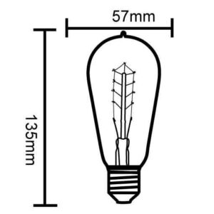 CLA ST57 Carbon Filament Globes