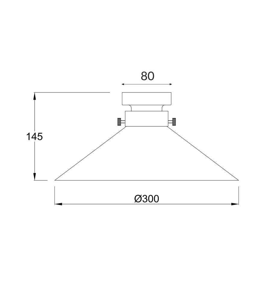 CLA D.I.Y. Batten Fix Ceiling Lights - Large Cone Shape Fixtures - Image 4