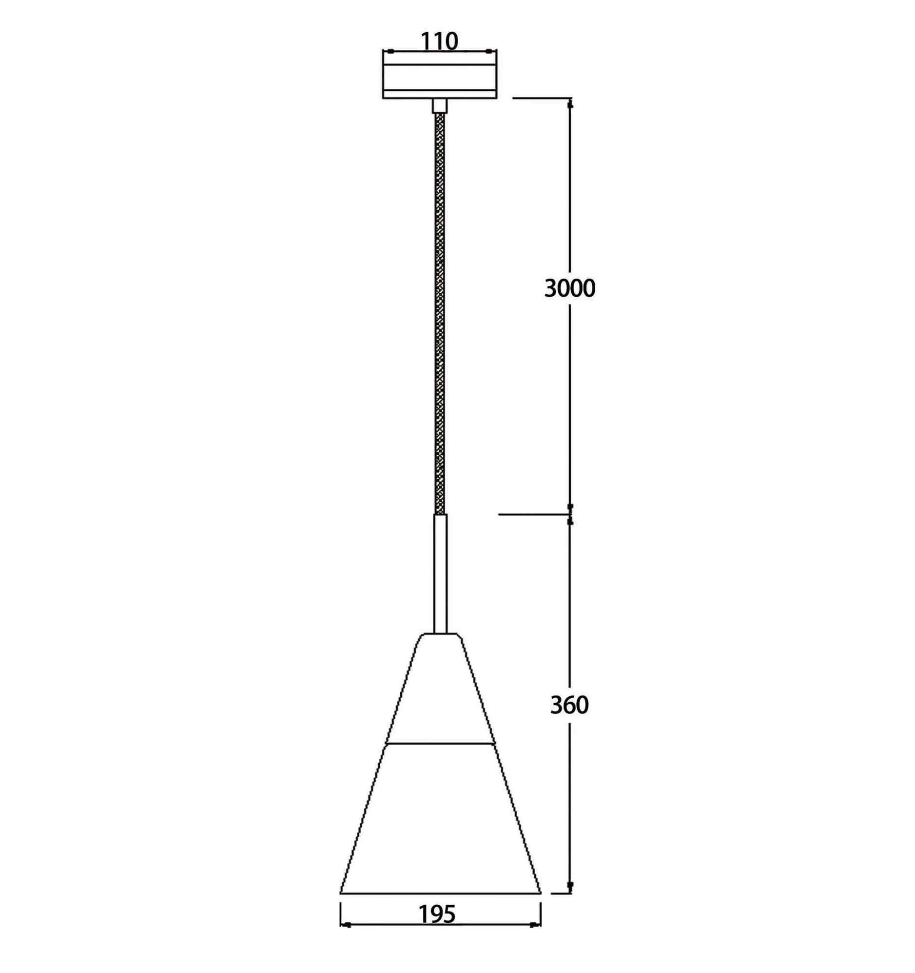 CLA FINN: Scandinavian Blonde Wood & Opal Glass Medium Cone Pendant Light