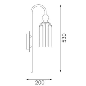 CLA FLAUTA: Interior Round Top Cylinder Ribbed Wall Lights