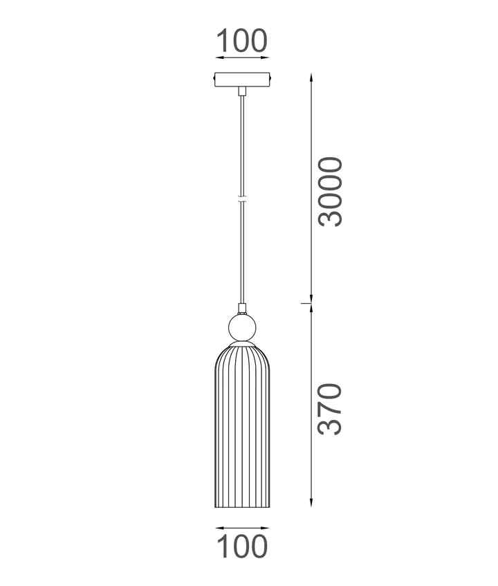 CLA FLAUTA: Interior Round Top Cylinder Ribbed Pendant Lights