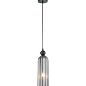 CLA FLAUTA: Interior Round Top Cylinder Ribbed Pendant Lights