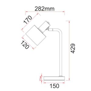 CLA FLOTAR: Interior Cylinder Iron Shade with Antique Brass Highlight Table Lamps