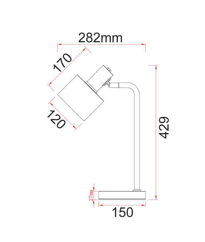 CLA FLOTAR: Interior Cylinder Iron Shade with Antique Brass Highlight Table Lamps