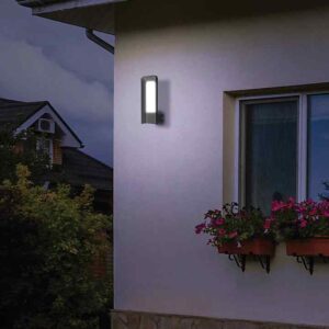 CLA HATHOR: Exterior LED Dark Grey Rectangular Surface Mounted Wall Light IP54