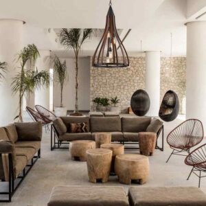 CLA KHALEESI: Medieval Style Rustic Oak Dark Red Wood Medium Bell Pendant Light