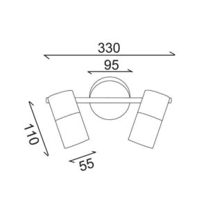 CLA LENGAN: Interior Double Heads Adjustable Round Base Spot Lights