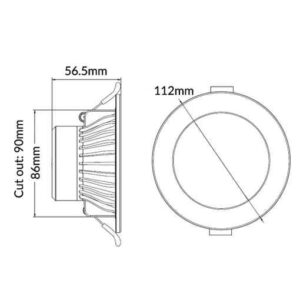 CLA NOVADLUX01A: LED Dimmable Tri-CCT with Changeable Faceplate(via clip) Recessed Downlight