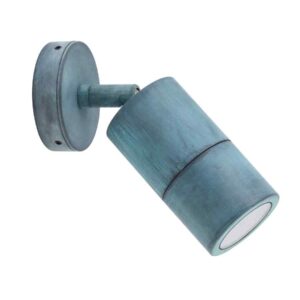 CLA GU10 Exterior Wall Pillar Spot Lights (Solid Patina Brass) IP65