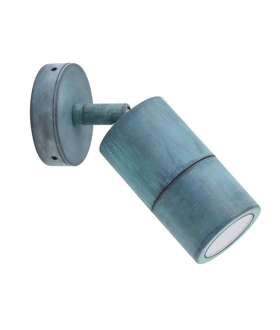 CLA GU10 Exterior Wall Pillar Spot Lights (Solid Patina Brass) IP65