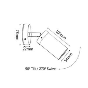 CLA MR16 Exterior Wall Pillar Lights (Light Weight Copper) IP54