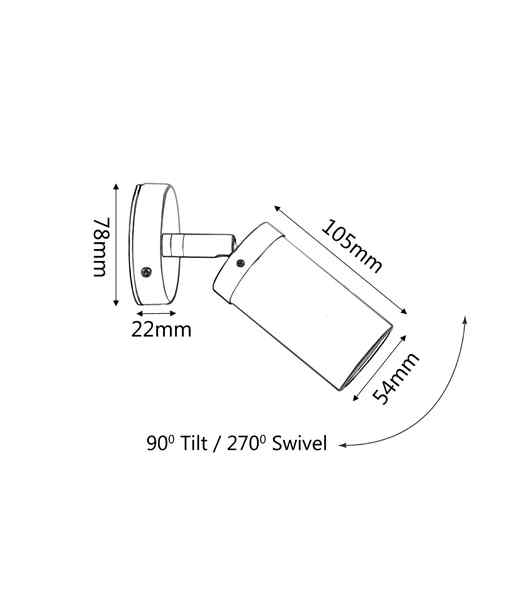 CLA MR16 Exterior Wall Pillar Lights (Light Weight Copper) IP54