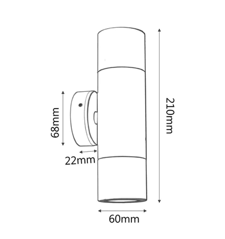 CLA GU10 Exterior Wall Pillar Spot Lights (316 Stainless Steel) IP65 - Image 3