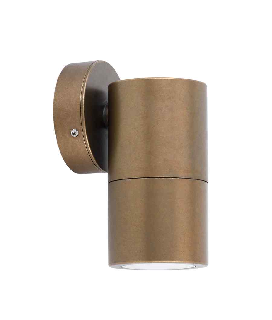 CLA GU10 Exterior Wall Pillar Spot Lights (Aged Brass) IP65 - Image 5
