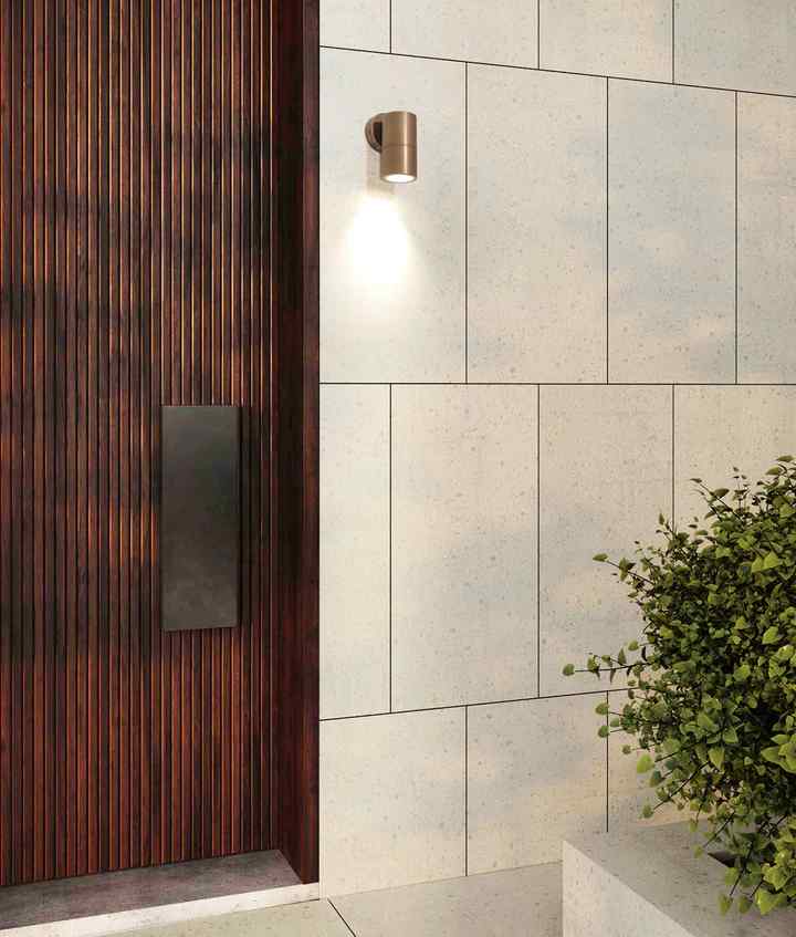 CLA GU10 Exterior Wall Pillar Spot Lights (Aged Brass) IP65 - Image 6