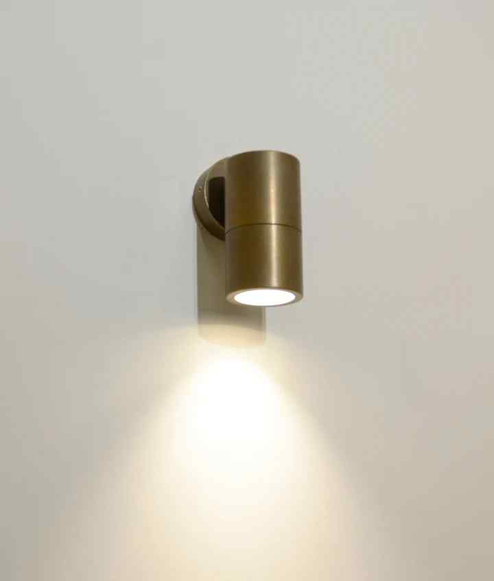 CLA GU10 Exterior Wall Pillar Spot Lights (Aged Brass) IP65 - Image 7
