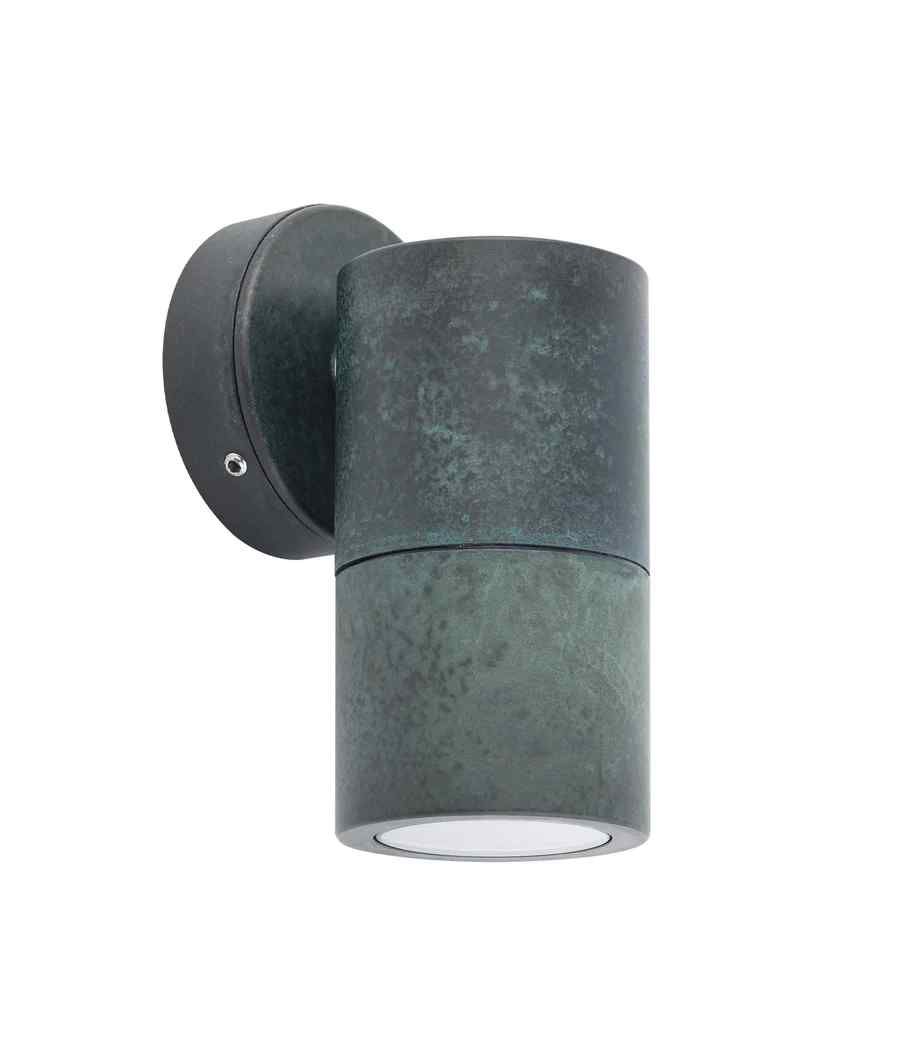 CLA GU10 Exterior Wall Pillar Spot Lights (Solid Patina Brass) IP65 - Image 2