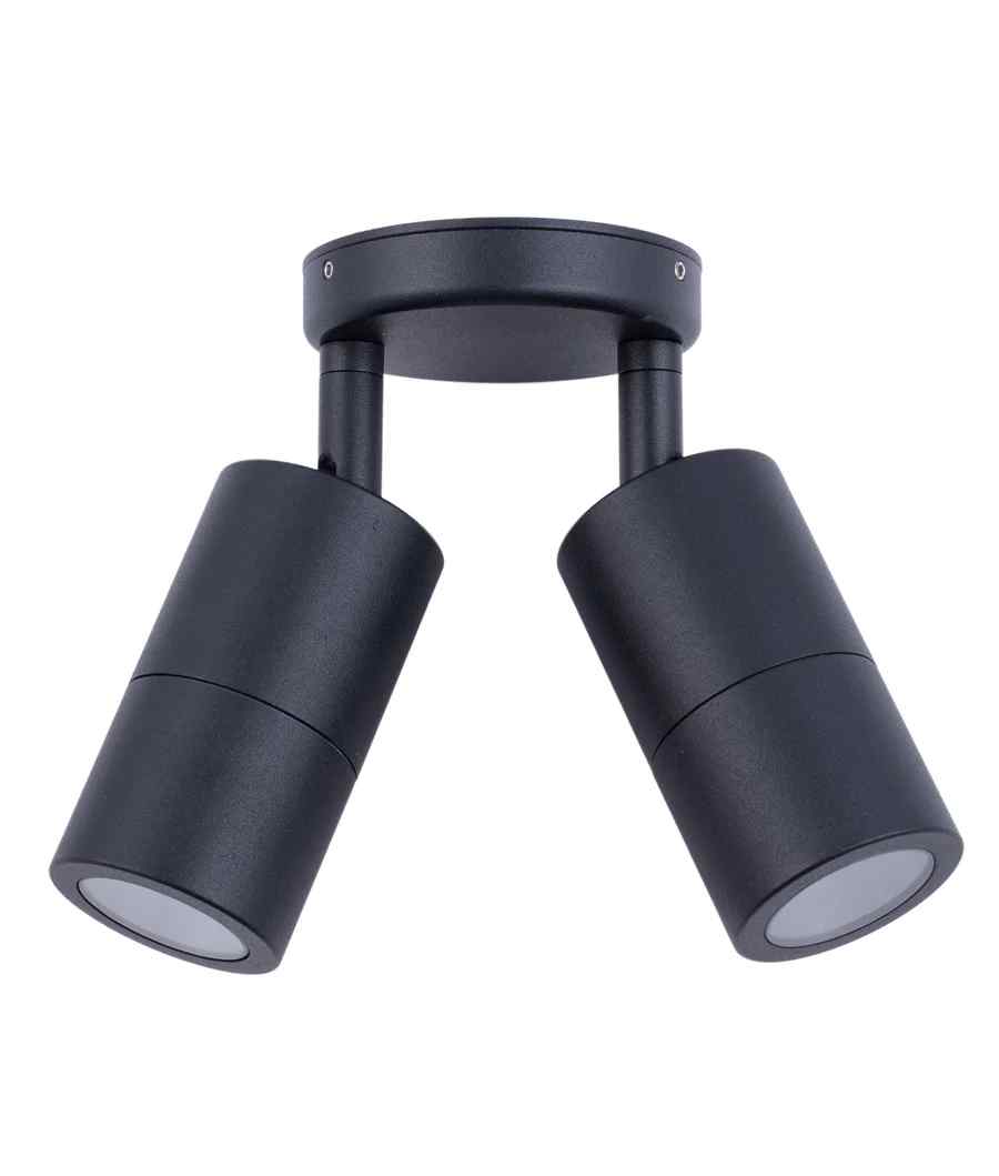 CLA GU10 Exterior Wall Pillar Spot Lights (Black Aluminium) IP65 - Image 6