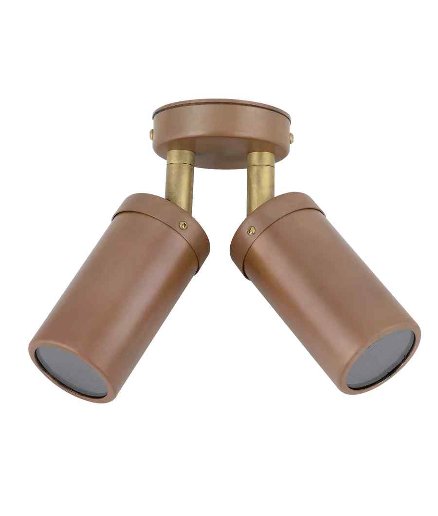 CLA GU10 Exterior Wall Pillar Spot Lights (Aged Copper) IP54 - Image 6