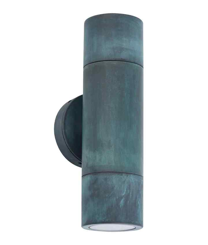 CLA GU10 Exterior Wall Pillar Spot Lights (Solid Patina Brass) IP65 - Image 5