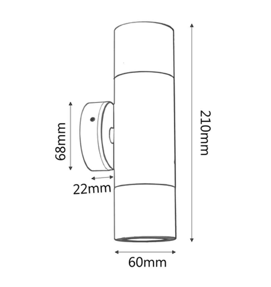 CLA MR16 Exterior Wall Pillar Spot Lights (Titanium Aluminium) IP65 - Image 8