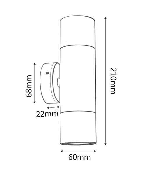 CLA MR16 Exterior Wall Pillar Spot Lights (Rustic Brass) IP65 - Image 5