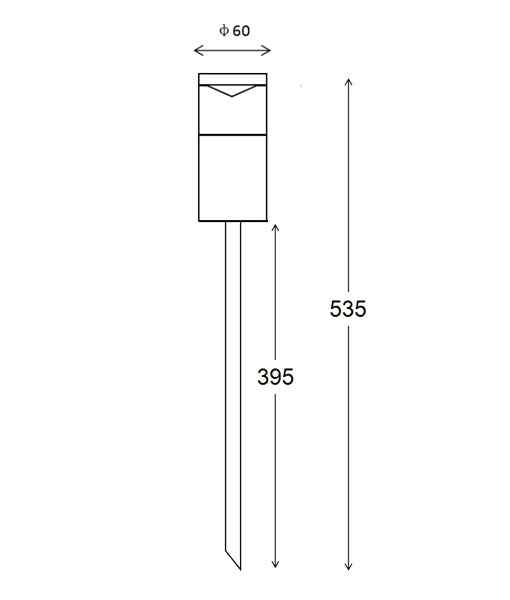 CLA PHARE: Exterior Titanium Garden Spike Lights IP65
