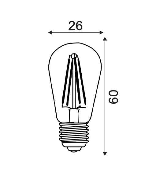 CLA PILOT: LED Pilot Filament Clear ST26 Globe (3W) - Image 2