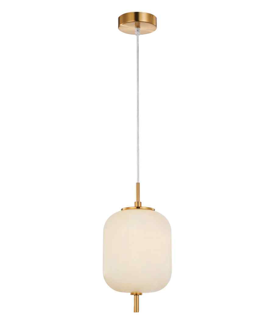 CLA PINO: Interior Opal Matte / Smokey Black Mirror Finish Jar Pendant Lights