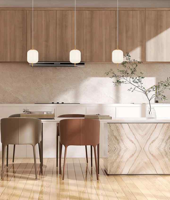 CLA PINO: Interior Opal Matte / Smokey Black Mirror Finish Jar Pendant Lights - Image 2