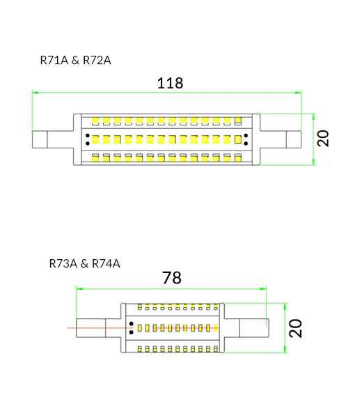 CLA R7 LED Globes