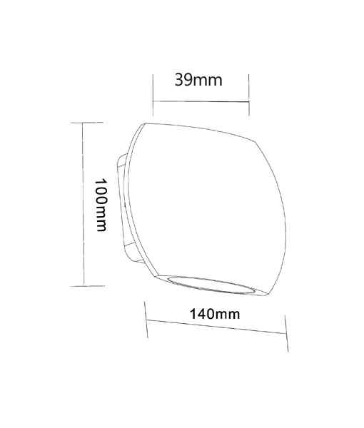 CLA REMO: Surface Mounted LED Exterior Curved Up/Down Wall Lights IP54 - Image 5