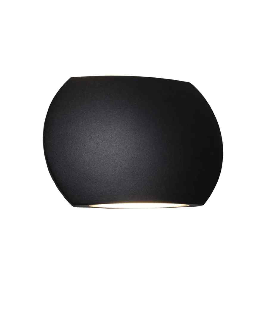 CLA REMO: Surface Mounted LED Exterior Curved Up/Down Wall Lights IP54 - Image 2