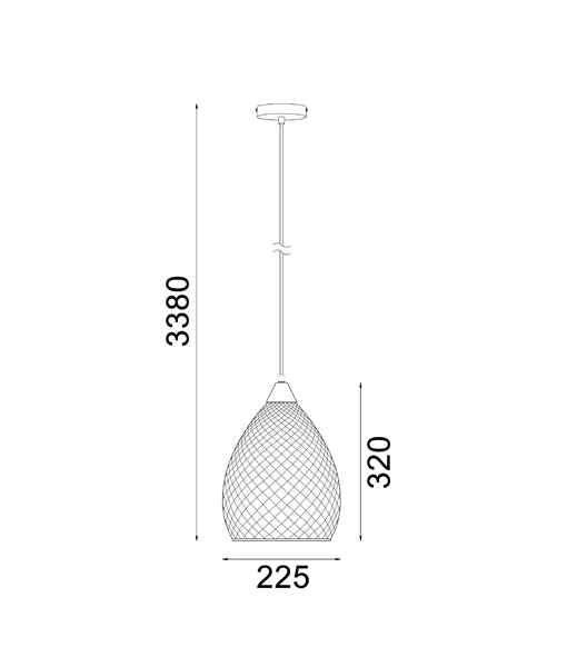 CLA RICTUS: Bohemian Glass with Quadrilateral Segments Ellipse Shape Pendant Lights - Image 2