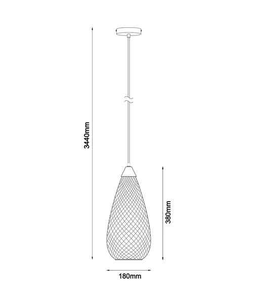 CLA RICTUS: Bohemian Glass with Quadrilateral Segments Tear Drop Shape Pendant Lights - Image 2
