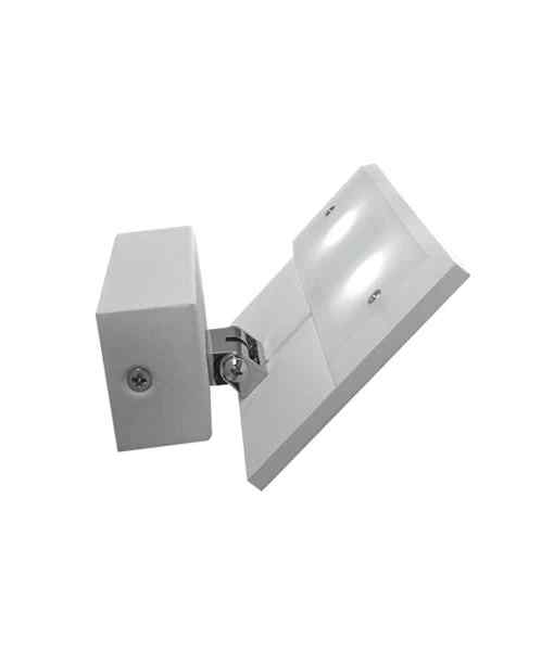 CLA RIO: City Series LED Interior Matte White Rectangular Up Light 90° Adjustable Wall Light