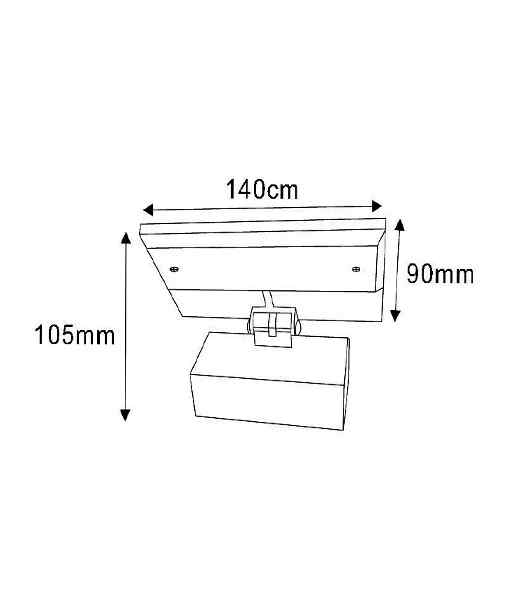 CLA RIO: City Series LED Interior Matte White Rectangular Up Light 90° Adjustable Wall Light - Image 3