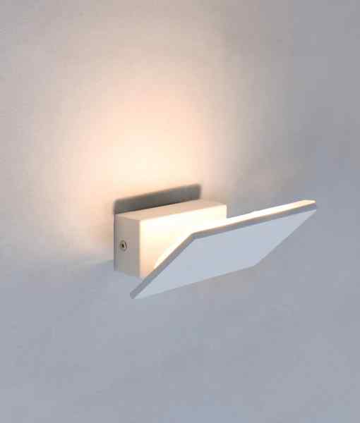CLA RIO: City Series LED Interior Matte White Rectangular Up Light 90° Adjustable Wall Light - Image 4