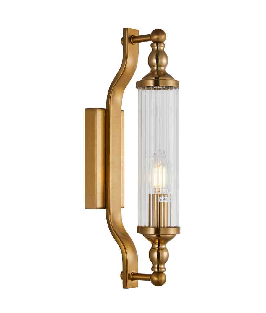 CLA RODILLO: Interior Tubular Clear Glass Wall Lights
