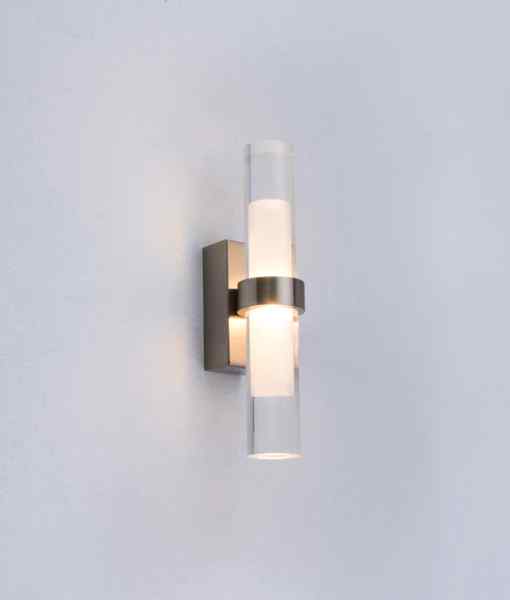 CLA ROME: City Series LED Interior Satin Chrome Tubular Up/Down Wall Light - Image 4