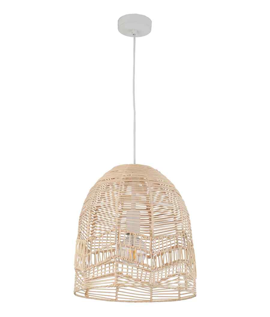 CLA ROTA: Bohemian Interior Natural Rattan Ellipse Pendant Light