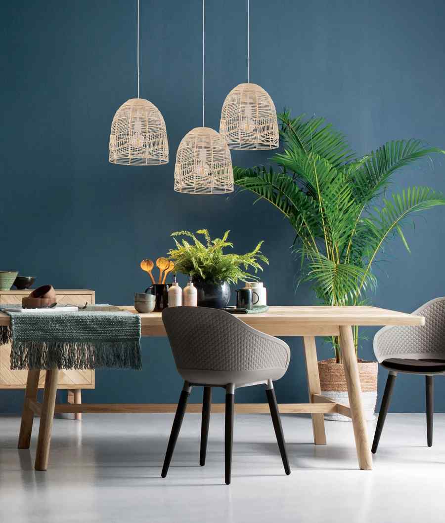 CLA ROTA: Bohemian Interior Natural Rattan Ellipse Pendant Light - Image 2