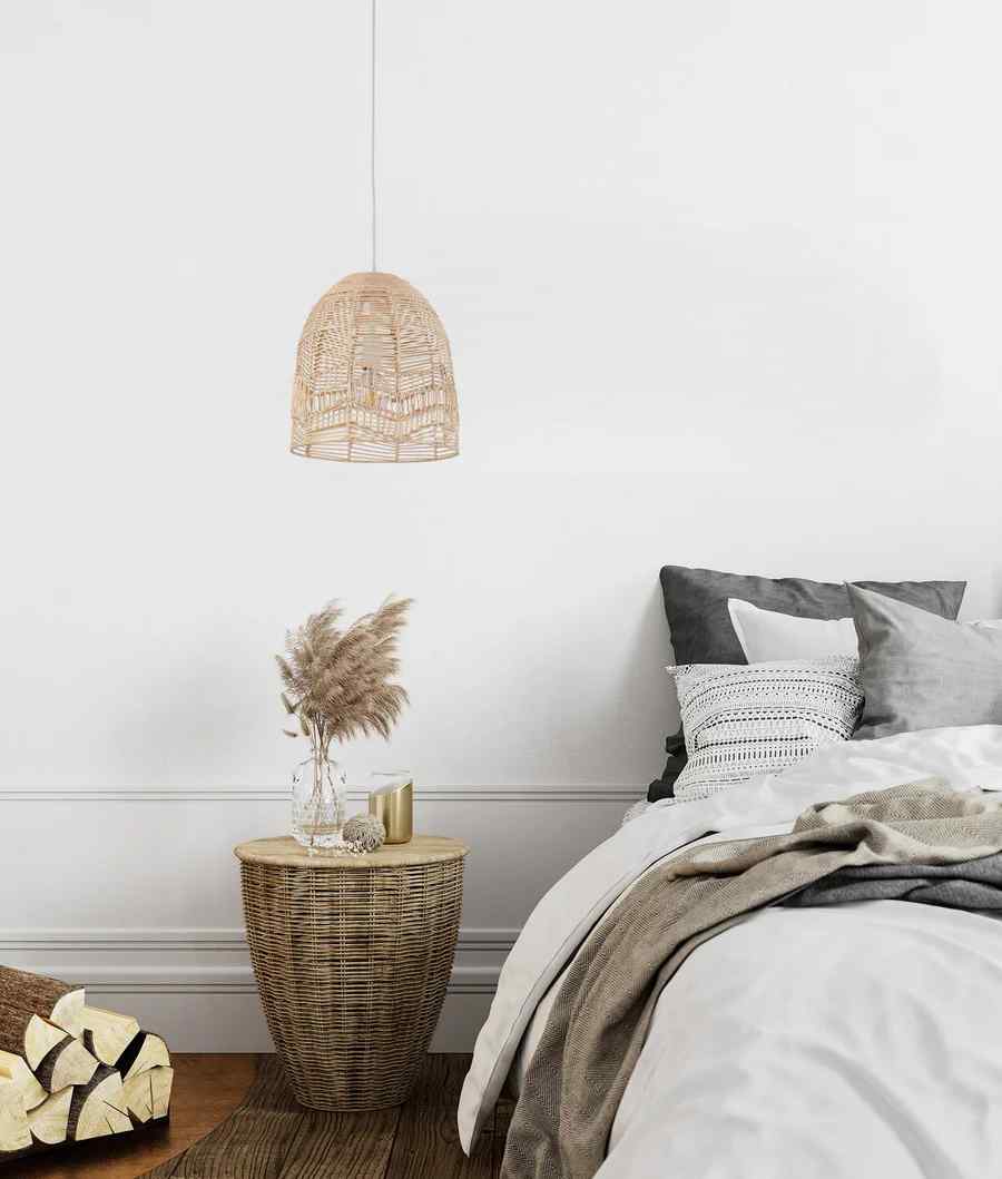 CLA ROTA: Bohemian Interior Natural Rattan Ellipse Pendant Light - Image 4